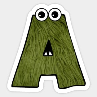 Monster Letter A Sticker